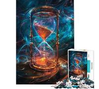 1000 Piece Jigsaw Puzzle for Adults Spacetime Hourglass Jigsaw for Adults Brain Teaser Game Enhance Memory Parent-child Interaction (Size 38x26cm)