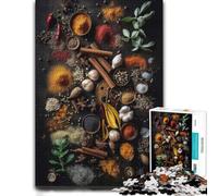 1000 Piece Jigsaw Puzzle for Adults, Spices Food and Kitchen-3 | Choose a mindful activity for adults on quiet evenings for steady concentration.