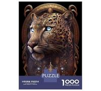1000 Piece Jigsaw Puzzle for Adults Spiritual Cosmic Leopard Puzzles for Adults Fun Games Precision Cutting Difficult And Challenge 52x38cm/1000pcs