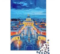 1000 Piece Jigsaw Puzzle for Adults St. Peter's Basilica Night View Puzzles for Adults Relaxing Games Pattern Assembly for Is Ideal As A Gift 52x38cm/1000pcs