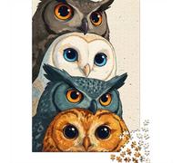 1000 Piece Jigsaw Puzzle for Adults, Stack of Cute Owls, 38x26cm/1000pcs, Shared Puzzle Activity, Weekend Leisure And Friends And Family