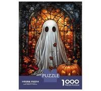 1000 Piece Jigsaw Puzzle for Adults Stained Glass Ghost Art Jigsaw for Adults Relaxing Games Stress Reliever Birthday And Unique Gifts 70x50cm/1000pcs