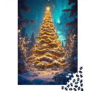 1000 Piece Jigsaw Puzzle for Adults, Starry Night Christmas Tree, 52x38cm/1000pcs, Thoughtful Gift Idea, Family Activity And Evening Downtime