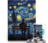 1000 Piece Jigsaw Puzzle for Adults Starry Night Guitarist Handgeschwindigkeitswettbewerb Wohnkunstdekor75x50cm