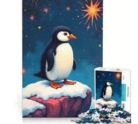 1000 Piece Jigsaw Puzzle for Adults Starry Night Penguin, Educational Games, Analysis And Logic, Unique Challenge Game 50x75cm