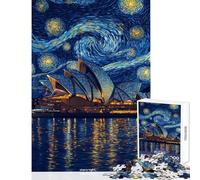 1000 Piece Jigsaw Puzzle for Adults Starry Opera House Impossible Game Staycation Kill Time Educational Toy Enhance Love between Couples (38X26cm)