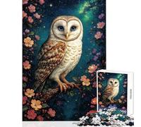 1000 Piece Jigsaw Puzzle for Adults Starry Owl︰ Enchanted Forest Bloom Fun Interactive Family Experience Wonderful Holiday Giftsing Choice (38x26cm)