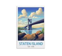 1000 Piece Jigsaw Puzzle for Adults Staten Island New York Home Decor Birthday Party Gift Toy for Men Women Elders Seniors 52 * 38cm