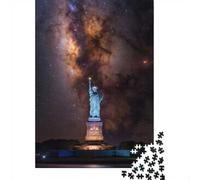 1000 Piece Jigsaw Puzzle for Adults, Statue of Liberty Under the Milky Way