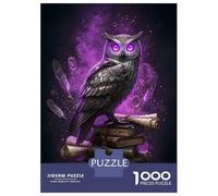 1000 Piece Jigsaw Puzzle for Adults Steampunk Owl on Books with Magic Teenager Puzzles Relaxing Games Enhance Memory Unique Gifts for Birthday And Christmas 70x50cm/1000pcs