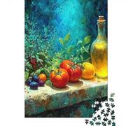1000 Piece Jigsaw Puzzle for Adults, Still Life with Tomatoes And Herbs, 70x50cm/1000pcs, Shared Puzzle Activity, Relaxing Evenings And Weekend Downtime