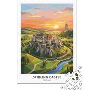 1000 Piece Jigsaw Puzzle for Adults, Stirling Castle Geometric Landscape