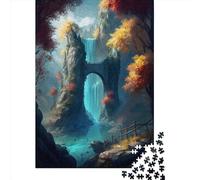 1000 Piece Jigsaw Puzzle for Adults Stone_Gate_2 Puzzles 1000 Pieces Wooden Board Jigsaw- Relax Puzzles Games-Brain Teaser Puzzle 1000pcs (75x50cm)