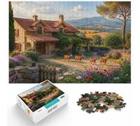 1000 Piece Jigsaw Puzzle for Adults, Stone House in Lavender Field | For the festive season: Adult jigsaw puzzle with 1000 pieces; for winter leisure at home with the complete challenge to.