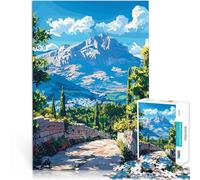 1000 Piece Jigsaw Puzzle for Adults Stone Path to Mountain View Stressabbau Einzigartige Geburtstags- und Geschenkideen38x26cm