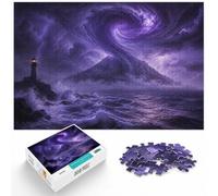 1000 Piece Jigsaw Puzzle for Adults, Stormy Seas and Mountain Vortex | For relaxed weekends at home: Adult jigsaw puzzle with 1000 pieces offers a calm pastime at home.