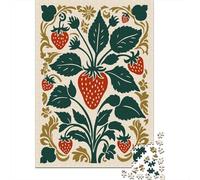 1000 Piece Jigsaw Puzzle for Adults, Strawberry Plant with Decorative Elements, 70x50cm/1000pcs, Winter Indoor Activity, Home Relaxation And Cosy Evenings