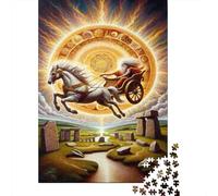 1000 Piece Jigsaw Puzzle for Adults, Sun God's Chariot Ancient Mysteries Unveiled, 70x50cm/1000pcs, Indoor Family Activity, Relaxing Evenings And Weekend Downtime