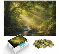 1000 Piece Jigsaw Puzzle for Adults, Sunbeams through forest canopy | For adults who enjoy puzzles over the holidays, this adult jigsaw puzzle with 1000 pieces suits quiet days around New Year.