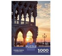 1000 Piece Jigsaw Puzzle for Adults Sunrise in Venice Italy Puzzles for Adults Fun Games Precision Cutting Difficult And Challenge 52x38cm/1000pcs