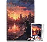 1000 Piece Jigsaw Puzzle for Adults Sunset Contemplation Educational Family Game Presents for Women Secret Santa Gifts Size 50x75cm