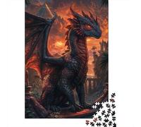 1000 Piece Jigsaw Puzzle for Adults, Sunset Dragon Sentinel, 70x50cm/1000pcs, Indoor Puzzle Activity, Quiet Evening Leisure And Time at Home