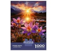 1000 Piece Jigsaw Puzzle for Adults Sunset Flowers in Mountains Jigsaw for Adults Hands-on Game Improve Memory Birthday And Unique Gifts 70x50cm/1000pcs