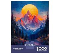 1000 Piece Jigsaw Puzzle for Adults Sunset Mountain Nature Puzzles for Adults Relaxing Games Pattern Assembly for Is Ideal As A Gift 70x50cm/1000pcs