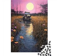 1000 Piece Jigsaw Puzzle for Adults Sunset Tractor Pathway Puzzles for Adults Relaxing Games Pattern Assembly for Is Ideal As A Gift 70x50cm/1000pcs