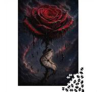1000 Piece Jigsaw Puzzle for Adults, Surreal Rose and Melting Clock | For holiday downtime at home, this adult jigsaw puzzle with 1000 pieces suits quiet moments between celebrations.