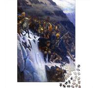 1000 Piece Jigsaw Puzzle for Adults, Suvorov Crossing The Alps, 52x38cm/1000pcs, Gift for Puzzle Lovers, Family Activity And Evening Downtime