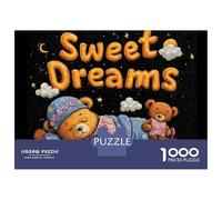 1000 Piece Jigsaw Puzzle for Adults Sweet Dreams Teddy Bear Puzzles for Adults Relaxing Games Pattern Assembly for Is Ideal As A Gift 52x38cm/1000pcs