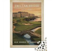 1000 Piece Jigsaw Puzzle for Adults, Swilcan Bridge Old Course St Andrews