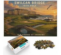 1000 Piece Jigsaw Puzzle for Adults, Swilcan Bridge Old Course St Andrews