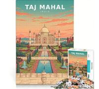 1000 Piece Jigsaw Puzzle for Adults Taj Mahal, Relaxing Games, Difficult And Challenge, Unique Birthday And Gifts 50x75cm