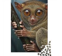 1000 Piece Jigsaw Puzzle for Adults, Tarsier in The Rain, 52x38cm/1000pcs, Winter Indoor Activity, Quiet Evening Leisure And Cosy Evenings