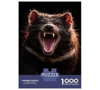 1000 Piece Jigsaw Puzzle for Adults, Tasmanian Devil Roaring Artwork, Challenging Brain Teaser, Holiday Family Game, Premium Puzzle Pieces, 52x38cm/1000pcs