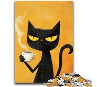 1000 Piece Jigsaw Puzzle for Adults Teens Abstract Art Black Cat 1000 Pieces for Adults,learning Educational Is Ideal As A Gift for The Whole Family (75x50cm)