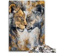 1000 Piece Jigsaw Puzzle for Adults Teens Abstract Lion Painting Help The Brain Exercise Addictive Toys to Cultivate Patience Parent-child Interaction 26x38cm