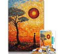 1000 Piece Jigsaw Puzzle for Adults Teens African Grasslands 1000 Piece Jigsaw,Challenging Family Activity Games DIY Toy for Home Wall Decor Gifts (size 75x50cm)