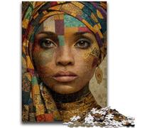 1000 Piece Jigsaw Puzzle for Adults Teens African Woman Teenager Puzzles,Perfect for Game Nights, Colorful Toy for Home Gift (38x26cm)