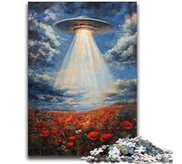 1000 Piece Jigsaw Puzzle for Adults Teens Alien Spaceship Oil Painting 1000 Piece Puzzle,Classic Educational Games Beautiful Decoration (50x75cm)
