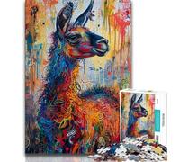 1000 Piece Jigsaw Puzzle for Adults Teens Alpaca Graffiti,Educational Games Home Decoration Birthday Present,Gifts,Wall Art (38x26cm)