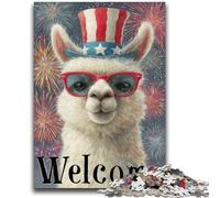 1000 Piece Jigsaw Puzzle for Adults Teens American Alpaca Educational Family Game Is Ideal As Gifts for The Whole Family for 14+ 50x75cm
