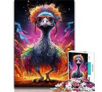 1000 Piece Jigsaw Puzzle for Adults Teens Animal Art Ostrich Adult Jigsaw,Artistic Wall Decor & Birthday Gift Idea for Friends, Home Office (size 38x26cm)