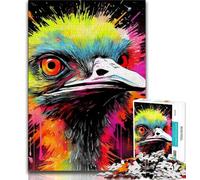 1000 Piece Jigsaw Puzzle for Adults Teens Animal Art Ostrich Adult Jigsaw,Artistic Wall Decor & Birthday Gift Idea for Friends, Home Office (size 38x26cm)