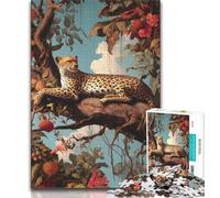 1000 Piece Jigsaw Puzzle for Adults Teens Animal Cheetah Adult Jigsaw,Learning Educational Toys Family Games Unique Birthday And Gifts (size 38x26cm)