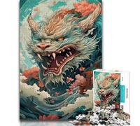 1000 Piece Jigsaw Puzzle for Adults Teens Animal Colourful Dragon Puzzles for Teenagers,Fun Games Every Piece Is Unique - Challenging Family Fun Game (size 38x26cm)