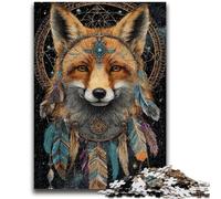 1000 Piece Jigsaw Puzzle for Adults Teens Animal Fox Art Help The Brain Exercise Addictive Toys to Cultivate Patience Parent-child Interaction 26x38cm