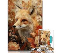 1000 Piece Jigsaw Puzzle for Adults Teens Animal Fox,Help The Brain Exercise Addictive Toys to Cultivate Patience Perfect Decoration (38x26cm)